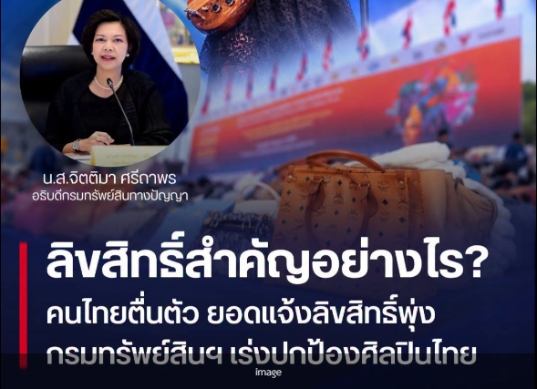 ลิขสิทธิ์สำคัญอย่างไร? คนไทยตื่นตัวคุ้มครองทรัพย์สินทางปัญญา ยอดแจ้งลิขสิทธิ์พุ่ง 63.71% กรมทรัพย์สินฯ เร่งปกป้องแบรนด์ศิลปินไทย